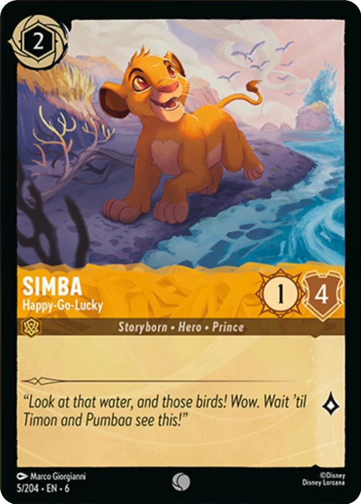 Simba - Happy-Go-Lucky 5/204 card from Azurite Sea