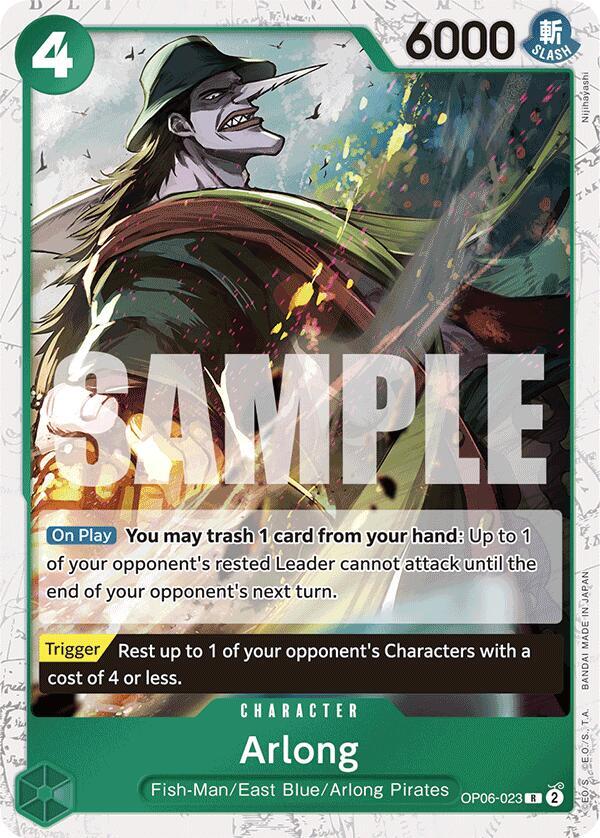 Arlong (Jolly Roger Foil) OP06-023 card from Premium Booster -The Best-