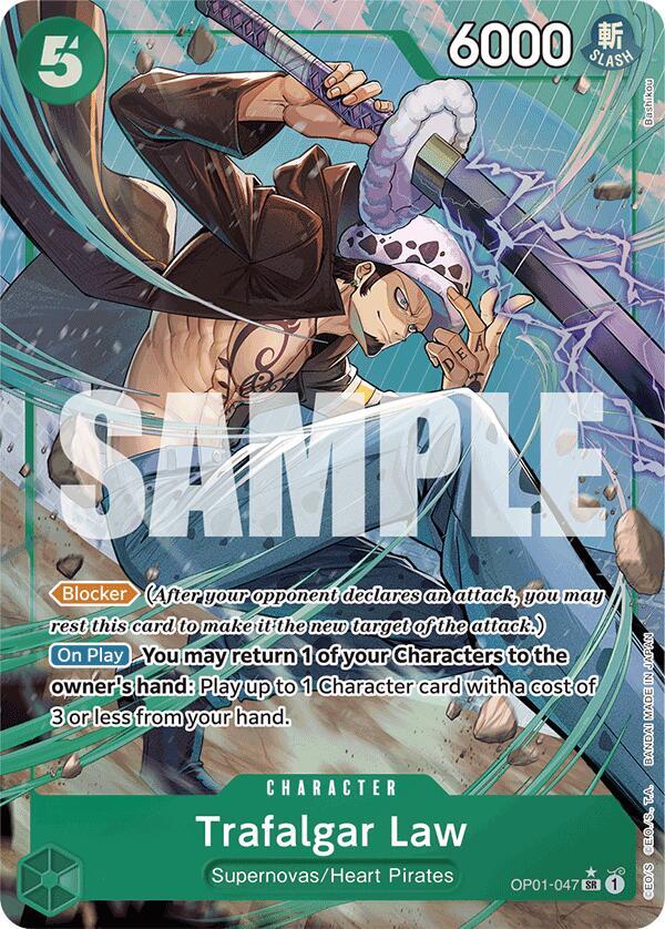 Trafalgar Law (Alternate Art) OP01-047 card from Premium Booster -The Best-