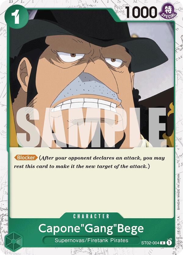 Capone"Gang"Bege (Jolly Roger Foil) ST02-004 card from Premium Booster -The Best-
