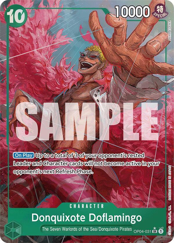 Donquixote Doflamingo (Alternate Art) OP04-031 card from Premium Booster -The Best-