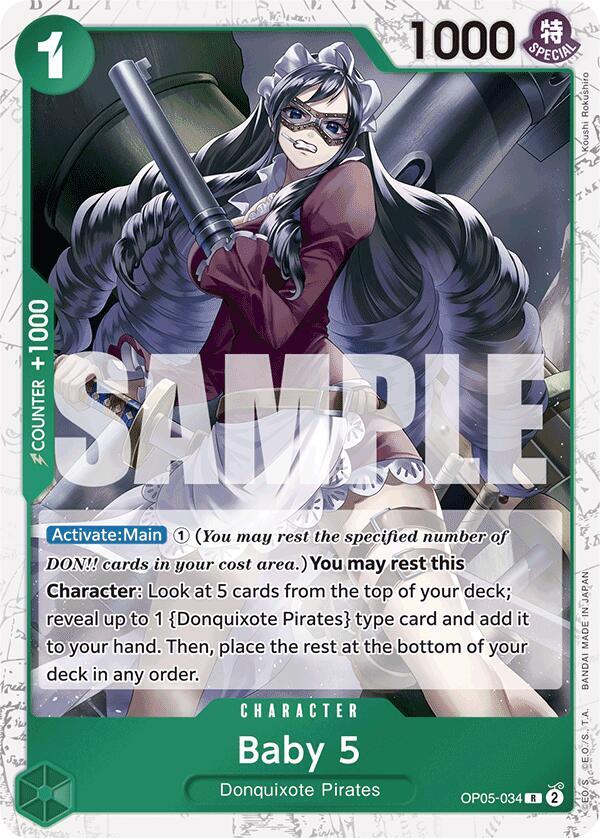 Baby 5 (Jolly Roger Foil) OP05-034 card from Premium Booster -The Best-
