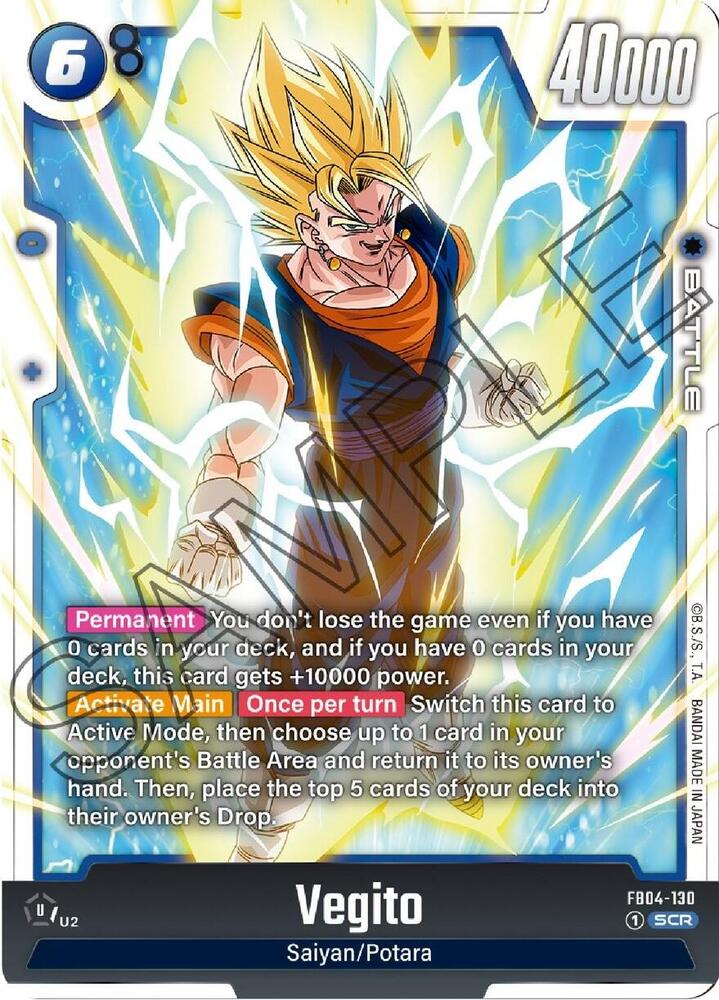Vegito FB04-130 card from Ultra Limit