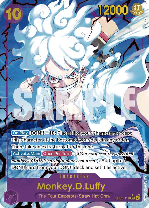Monkey.D.Luffy (Alternate Art) OP05-119 card from Premium Booster -The Best-