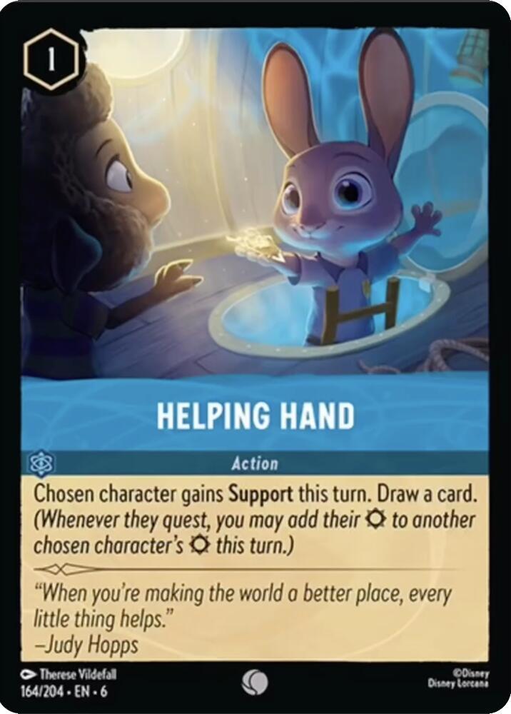 Helping Hand 164/204 card from Azurite Sea