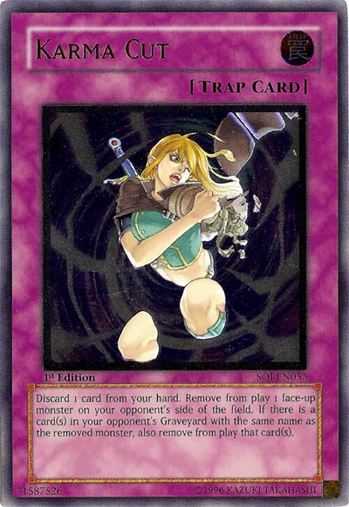 Karma Cut (UTR) SOI-EN053 card from Shadow of Infinity