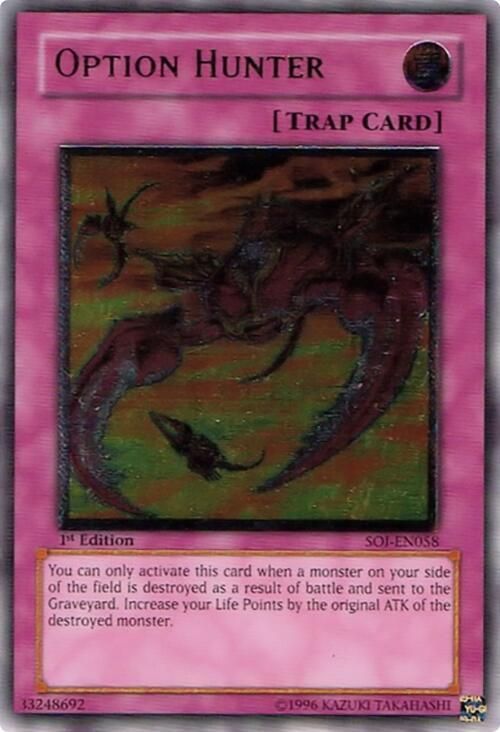 Option Hunter (UTR) SOI-EN058 card from Shadow of Infinity