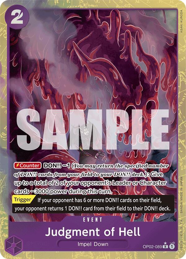 Judgment of Hell (Alternate Art) OP02-089 card from Premium Booster -The Best-