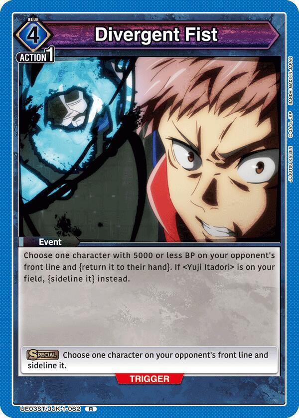 Divergent Fist UE03ST/JJK-1-062 card from UE03ST: Jujutsu Kaisen Starter Deck