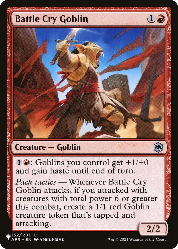 Battle Cry Goblin 132/281 card from The List Reprints