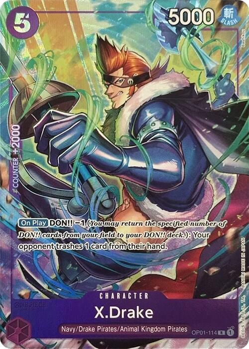 X.Drake (Premium Card Collection -Best Selection Vol. 2-) OP01-114 card from One Piece Promotion Cards