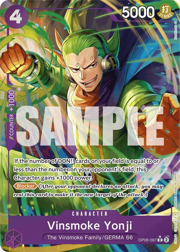 Vinsmoke Yonji (Alternate Art) OP06-067 card from Premium Booster -The Best-