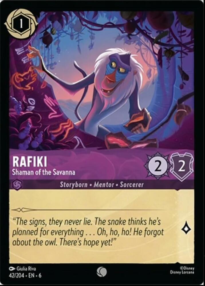 Rafiki - Shaman of the Savanna 42/204 card from Azurite Sea