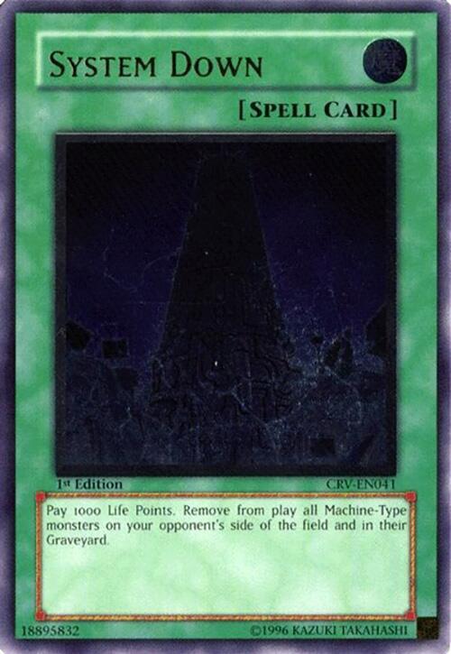 System Down (UTR) CRV-EN041 card from Cybernetic Revolution