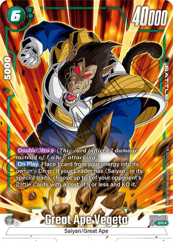 Great Ape Vegeta (Alternate Art) FB04-052 card from Ultra Limit