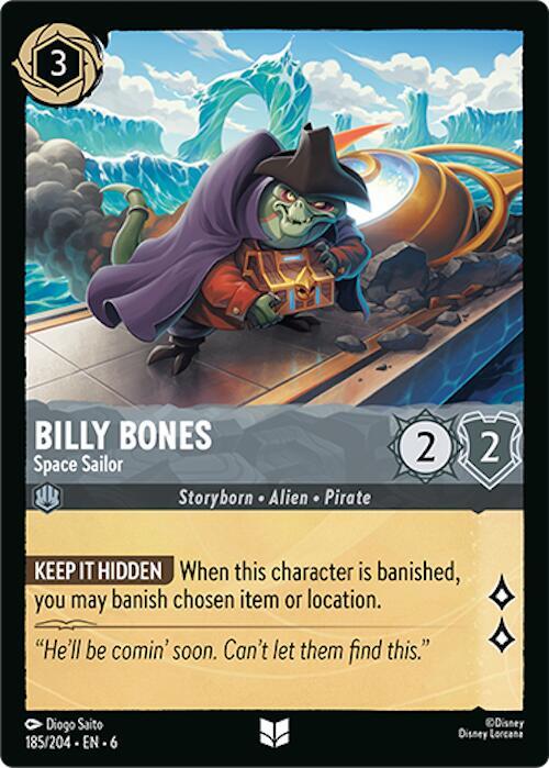 Billy Bones - Space Sailor 185/204 card from Azurite Sea