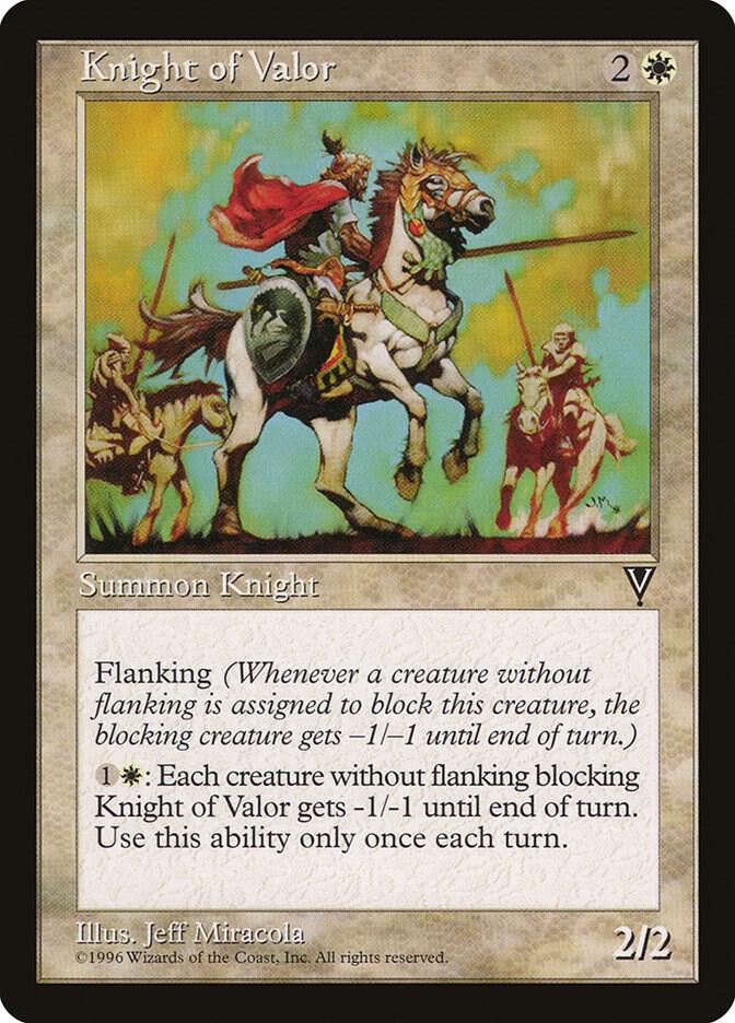 Knight of Valor card from Visions