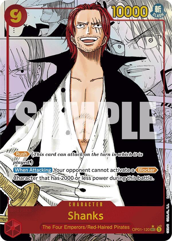 Shanks (Manga) OP01-120 card from Premium Booster -The Best-