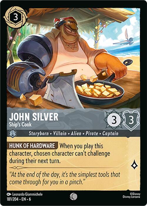 John Silver - Ship's Cook 181/204 card from Azurite Sea