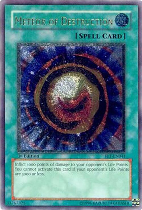 Meteor of Destruction (UTR) FET-EN041 card from Flaming Eternity