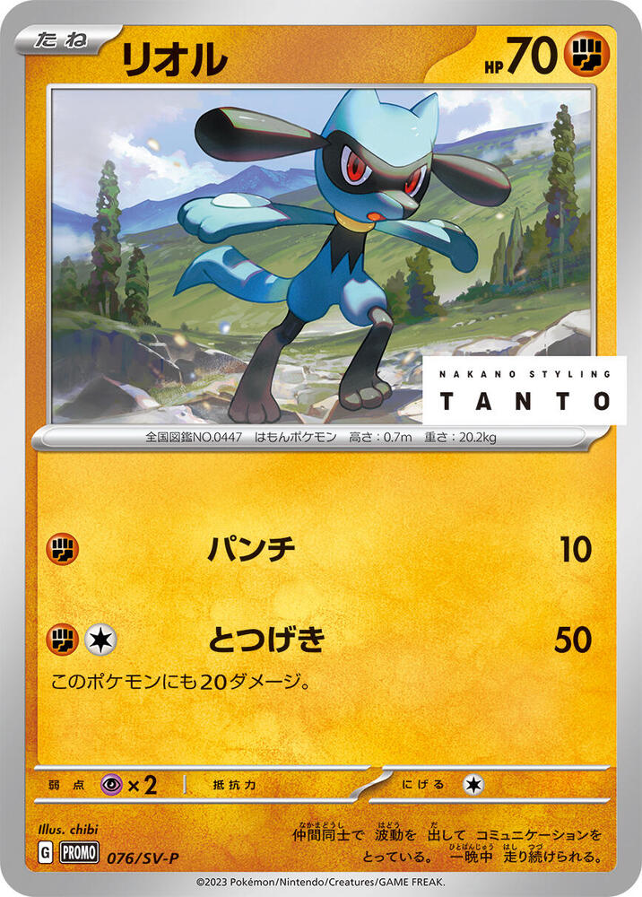 Riolu 076/SV-P card from SV-P Promotional Cards