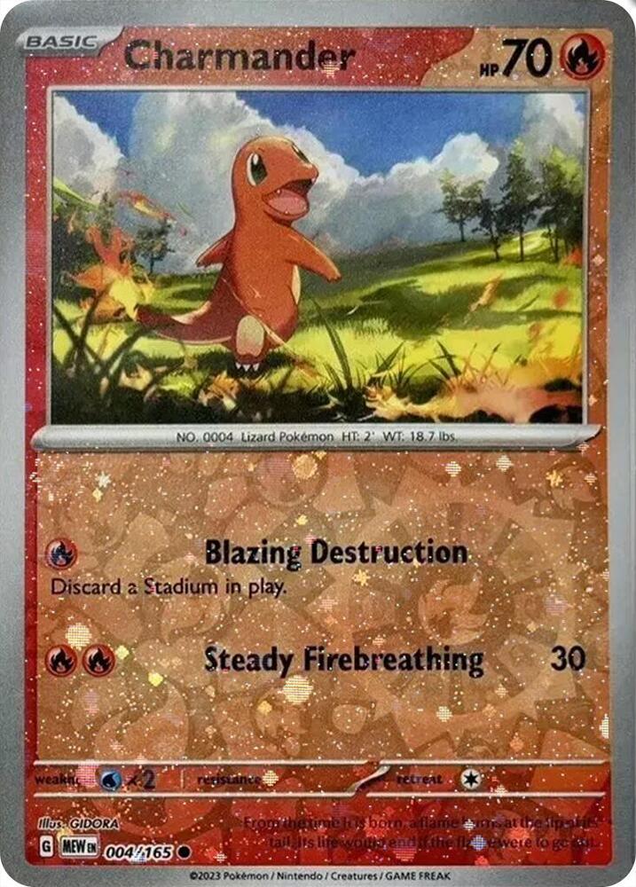 Charmander (Reverse Cosmos Holo) (Costco Exclusive) 004/165 card from Miscellaneous Cards & Products