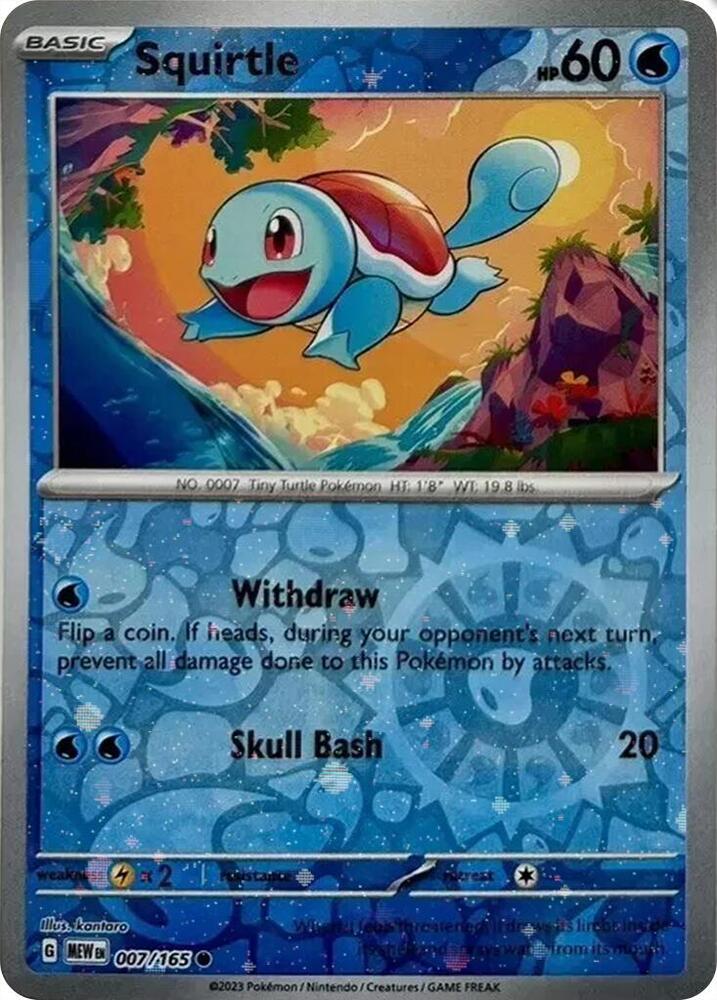 Squirtle (Reverse Cosmos Holo) (Costco Exclusive) 007/165 card from Miscellaneous Cards & Products