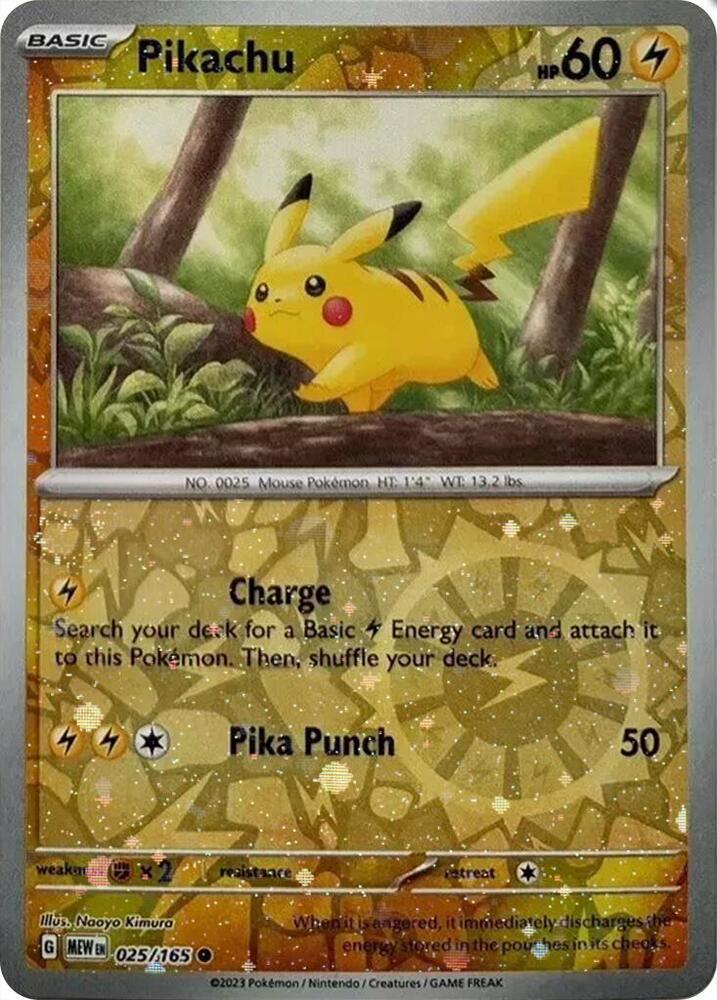 Pikachu (Reverse Cosmos Holo) (Costco Exclusive) 025/165 card from Miscellaneous Cards & Products