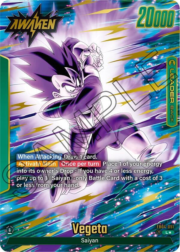 Vegeta (Alternate Art) FB04-051 card from Ultra Limit