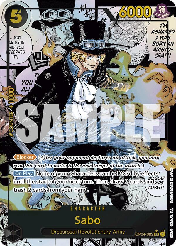 Sabo (Manga) OP04-083 card from Premium Booster -The Best-