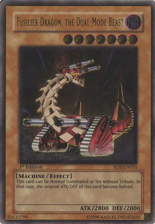 Fusilier Dragon, the Dual-Mode Beast (UTR) RDS-EN031 card from Rise of Destiny