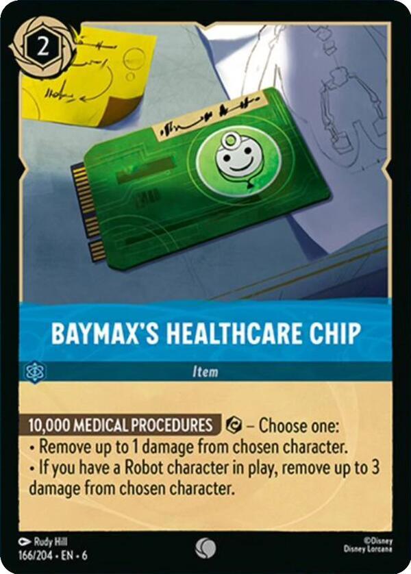 Baymax's Healthcare Chip 166/204 card from Azurite Sea