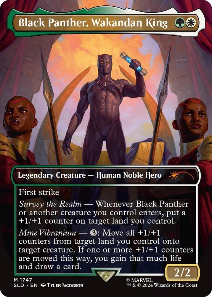 Black Panther, Wakandan King 1747 card from Secret Lair Drop Series