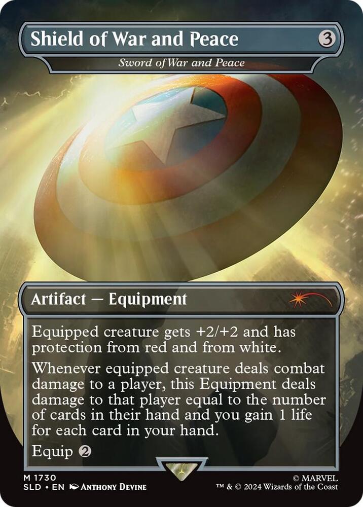 Shield of War and Peace - Sword of War and Peace (Rainbow Foil) 1730 card from Secret Lair Drop Series