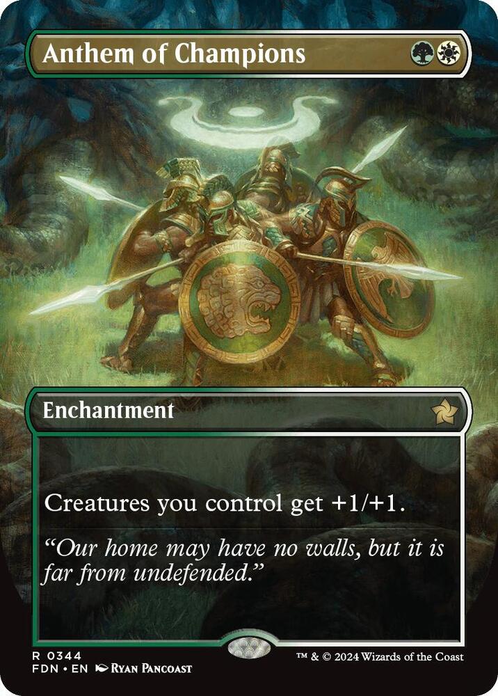 Anthem of Champions (Borderless) 344 card from Foundations