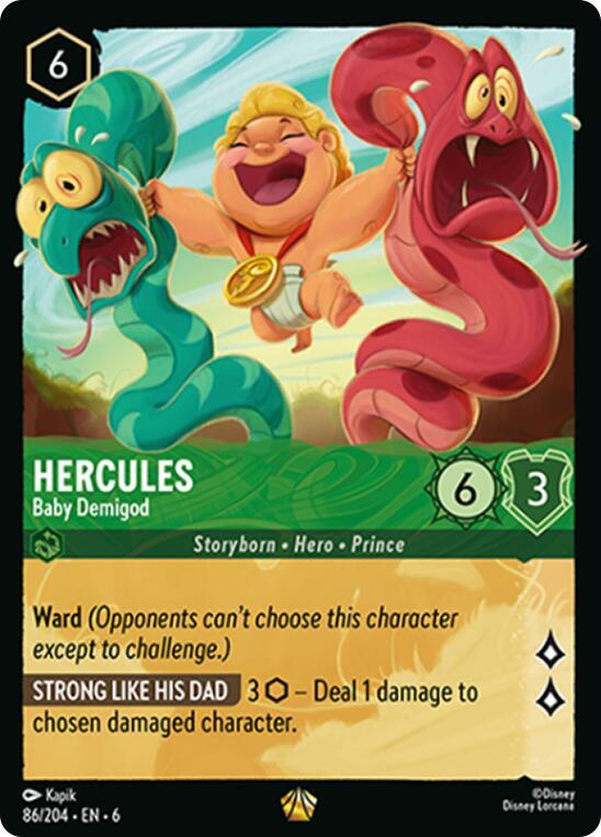 Hercules - Baby Demigod 86/204 card from Azurite Sea