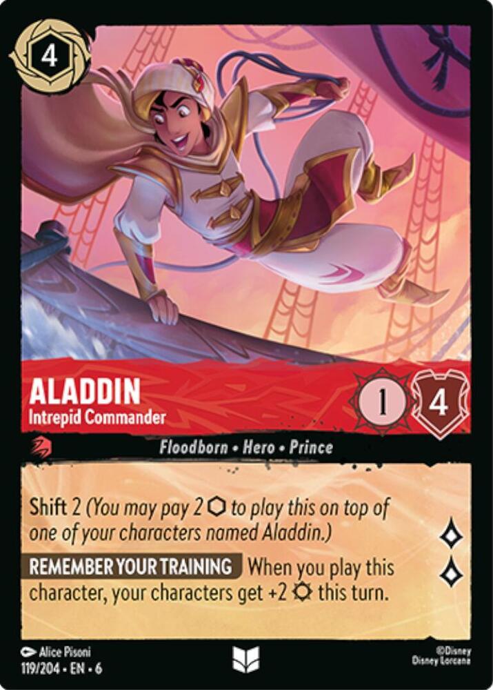 Aladdin - Intrepid Commander 119/204 card from Azurite Sea