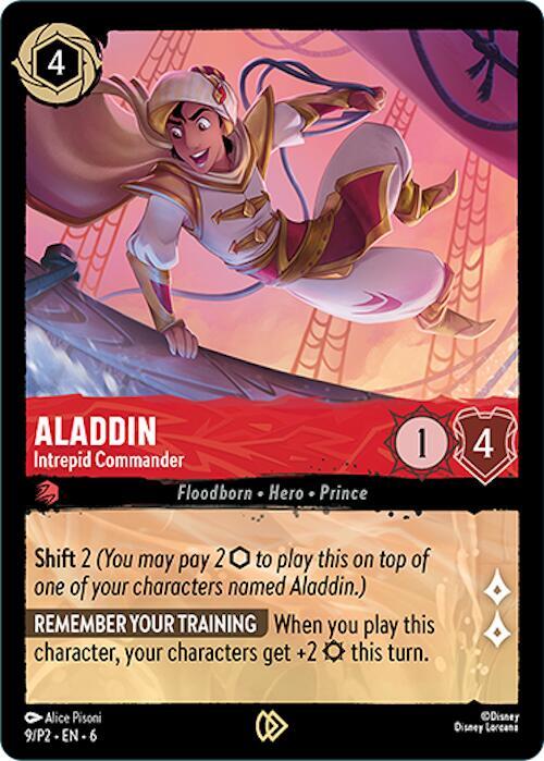 Aladdin - Intrepid Commander 9 card from Disney Lorcana Promo Cards