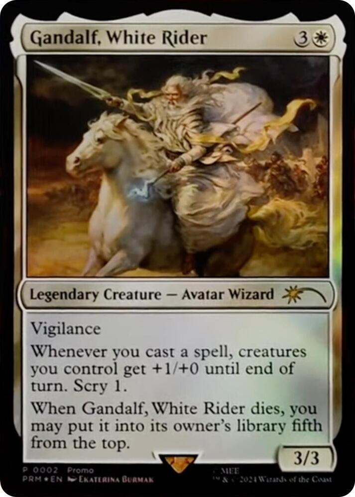 Gandalf, White Rider 2 card from Unique and Miscellaneous Promos