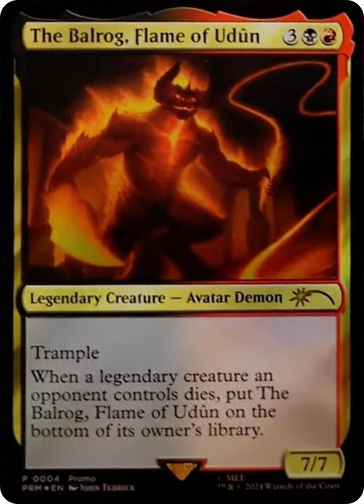 The Balrog, Flame of Udun 4 card from Unique and Miscellaneous Promos