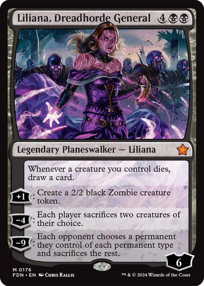 Liliana, Dreadhorde General 176 card from Foundations