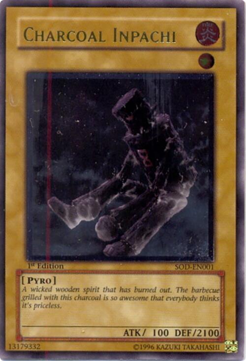 Charcoal Inpachi (UTR) SOD-EN001 card from Soul of the Duelist