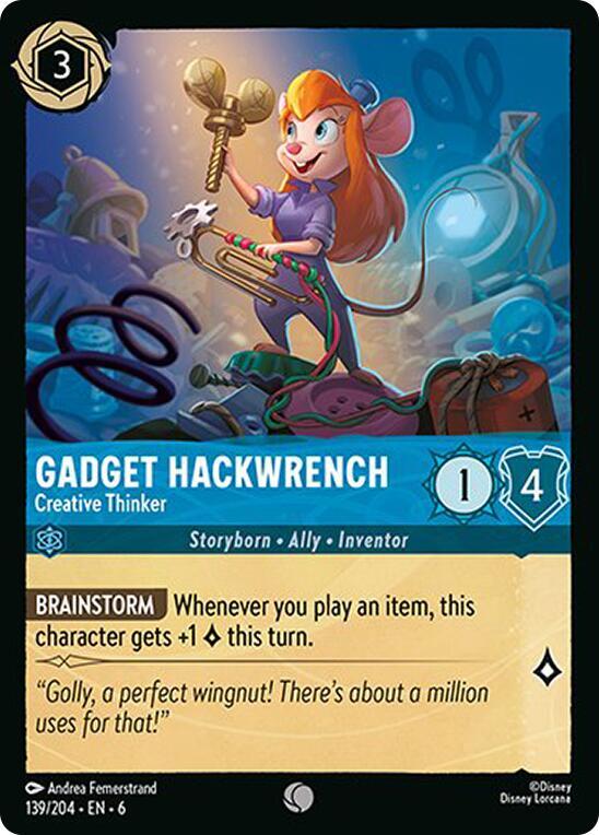 Gadget Hackwrench - Creative Thinker 139/204 card from Azurite Sea