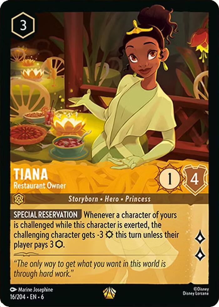Tiana - Restaurant Owner 16/204 card from Azurite Sea