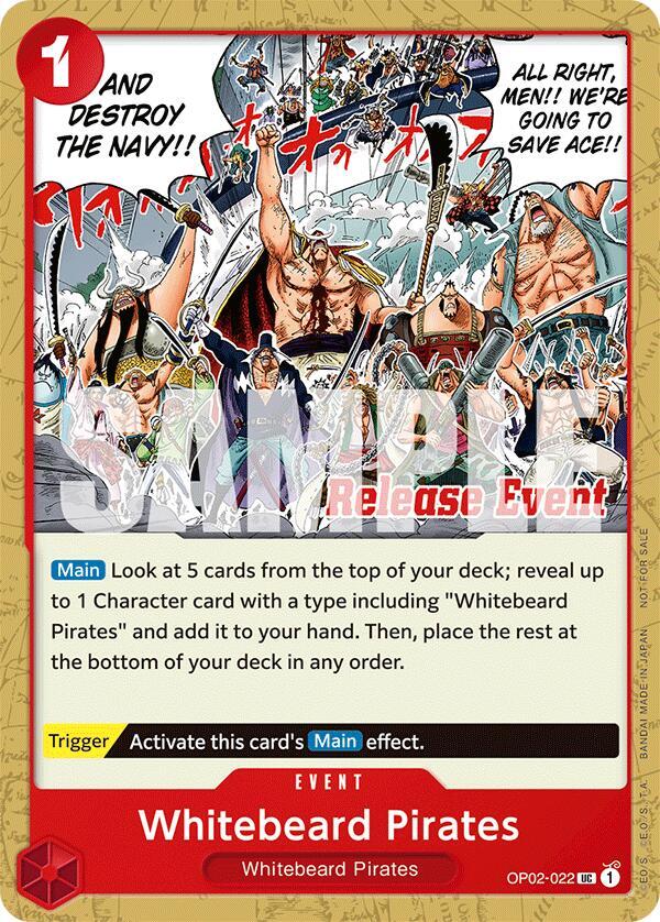 Whitebeard Pirates (ST15 - ST20 Release Event Pack) OP02-022 card from One Piece Promotion Cards