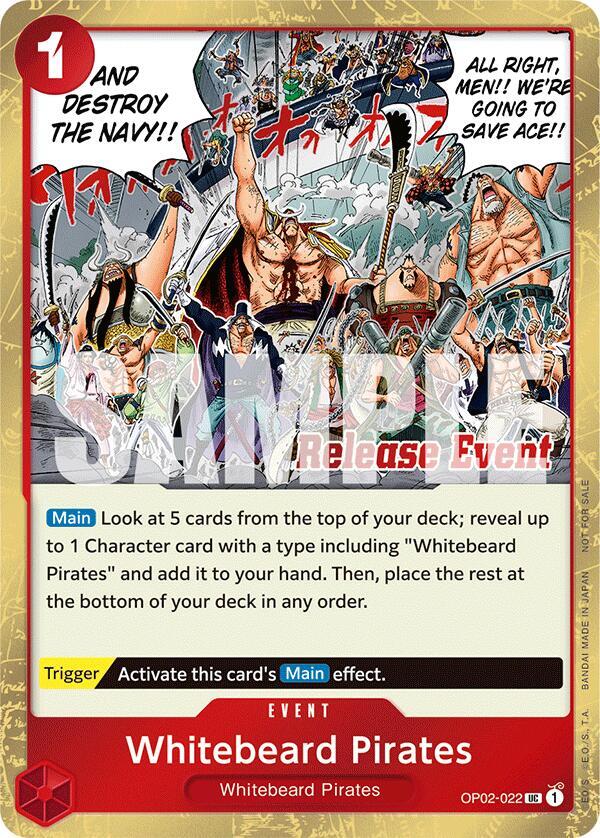 Whitebeard Pirates (ST15 - ST20 Release Event Winner Pack) OP02-022 card from One Piece Promotion Cards