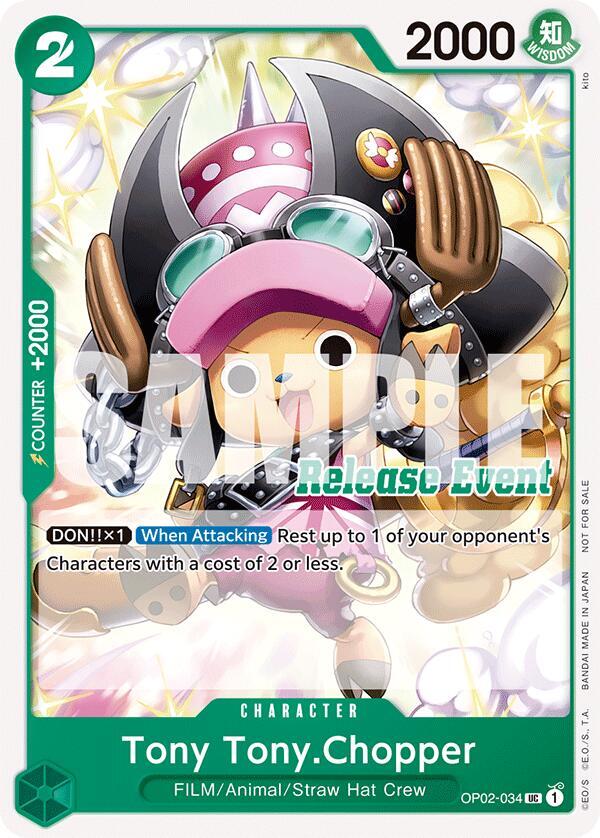 Tony Tony.Chopper (ST15 - ST20 Release Event Pack) OP02-034 card from One Piece Promotion Cards