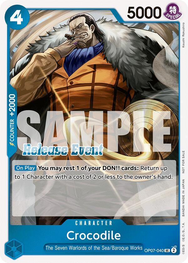 Crocodile (ST15 - ST20 Release Event Winner Pack) OP07-040 card from One Piece Promotion Cards