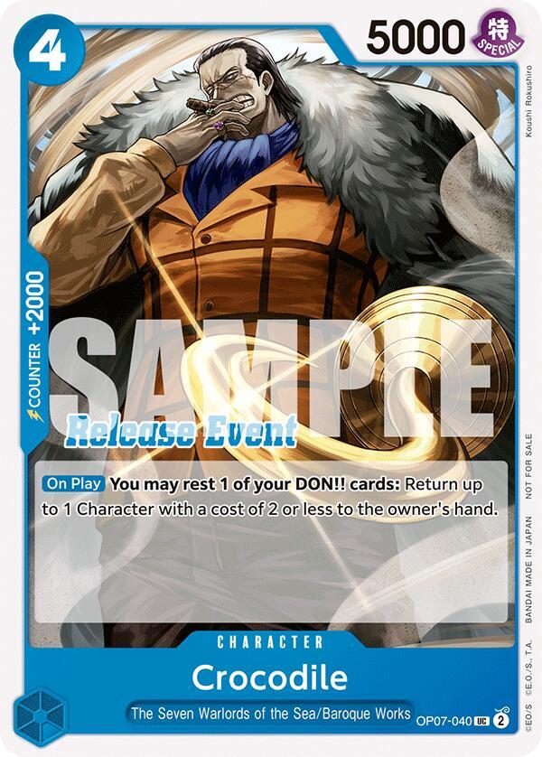 Crocodile (ST15 - ST20 Release Event Pack) OP07-040 card from One Piece Promotion Cards