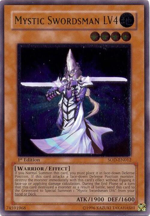 Mystic Swordsman LV4 (UTR) SOD-EN012 card from Soul of the Duelist